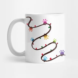 Christmas light made of colorful light bulbs Mug